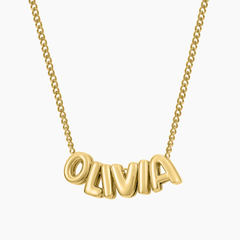 Bubble Name Necklace | Necklaces by DORADO