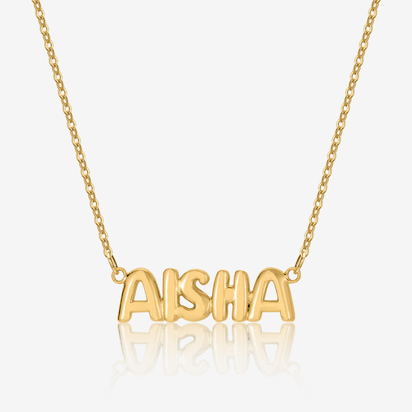 Bubble Letter Name Necklace | Necklaces by DORADO