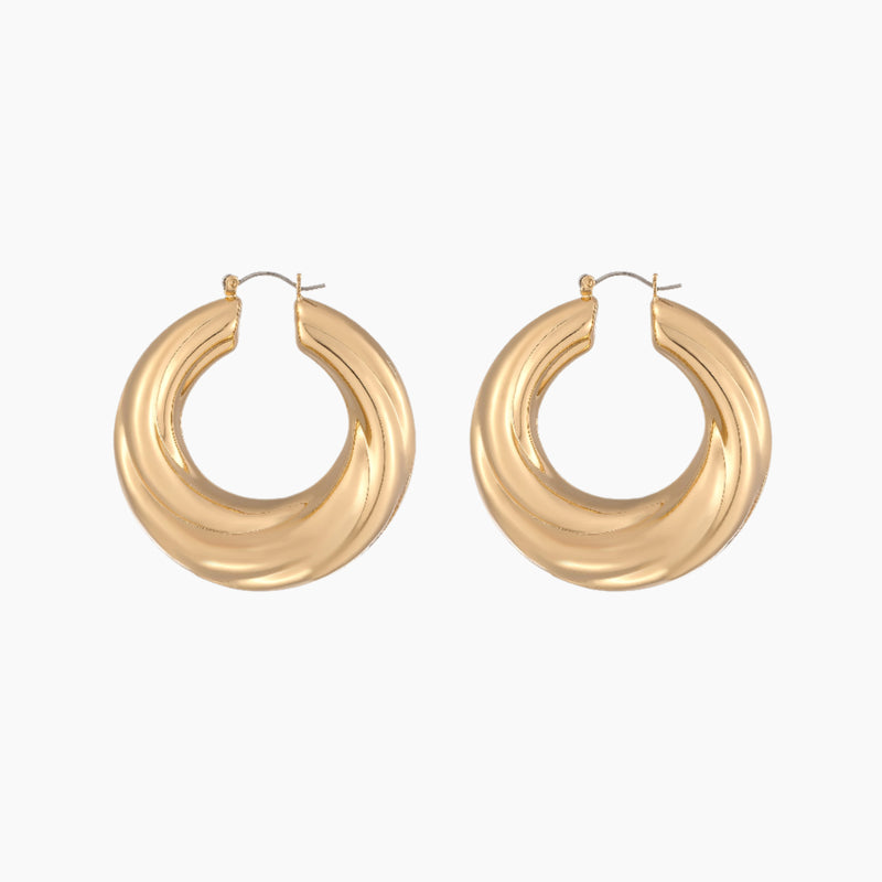 Round Twisted Hoop Earrings | Earrings by DORADO