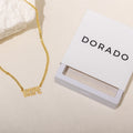 Kids Block Name Necklace w/ Cuban Chain | Necklaces by DORADO