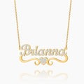 Kids Iced Heart Name Necklace | Dorado Fashion