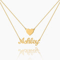 Heart Layer Name Necklace | Dorado Fashion