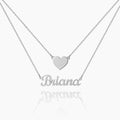 Heart Layer Name Necklace | Dorado Fashion