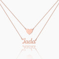 Heart Layer Name Necklace | Dorado Fashion