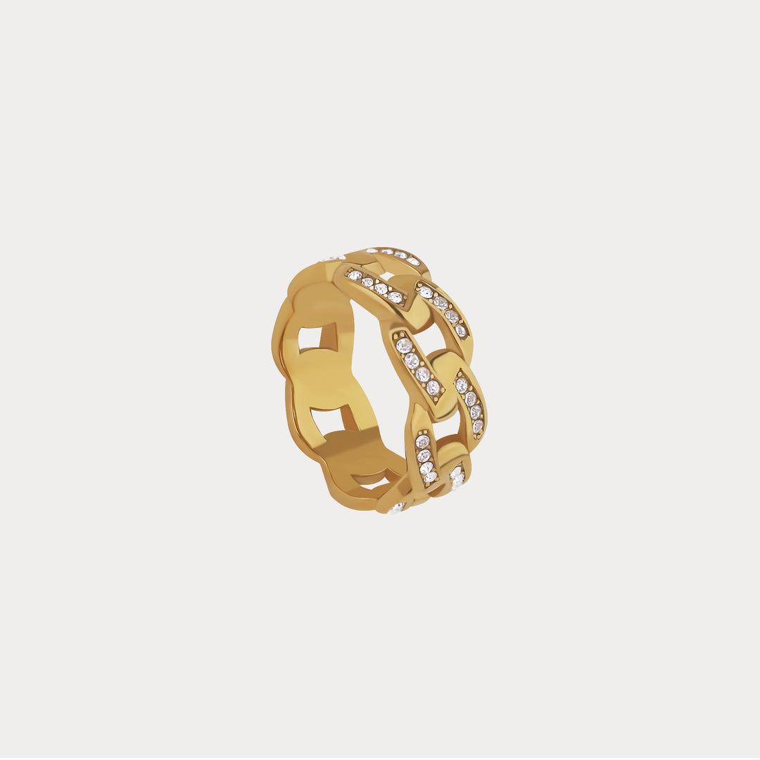 Iced Cuban Link Ring | Dorado Fashion