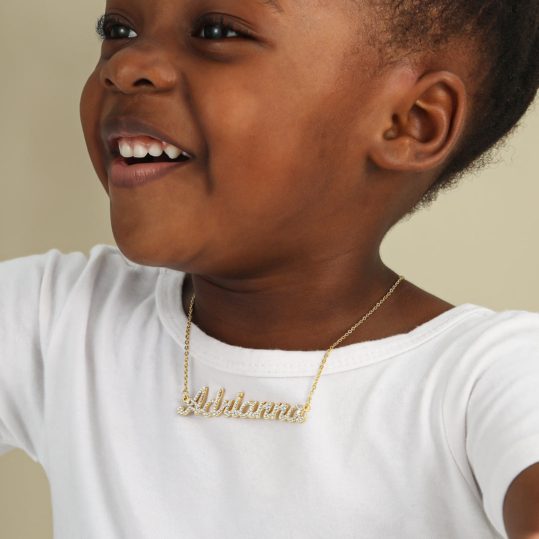 Kids Iced Name Necklace | Necklaces by DORADO