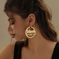 Heart Twist Name Hoop Earrings | Earrings by DORADO