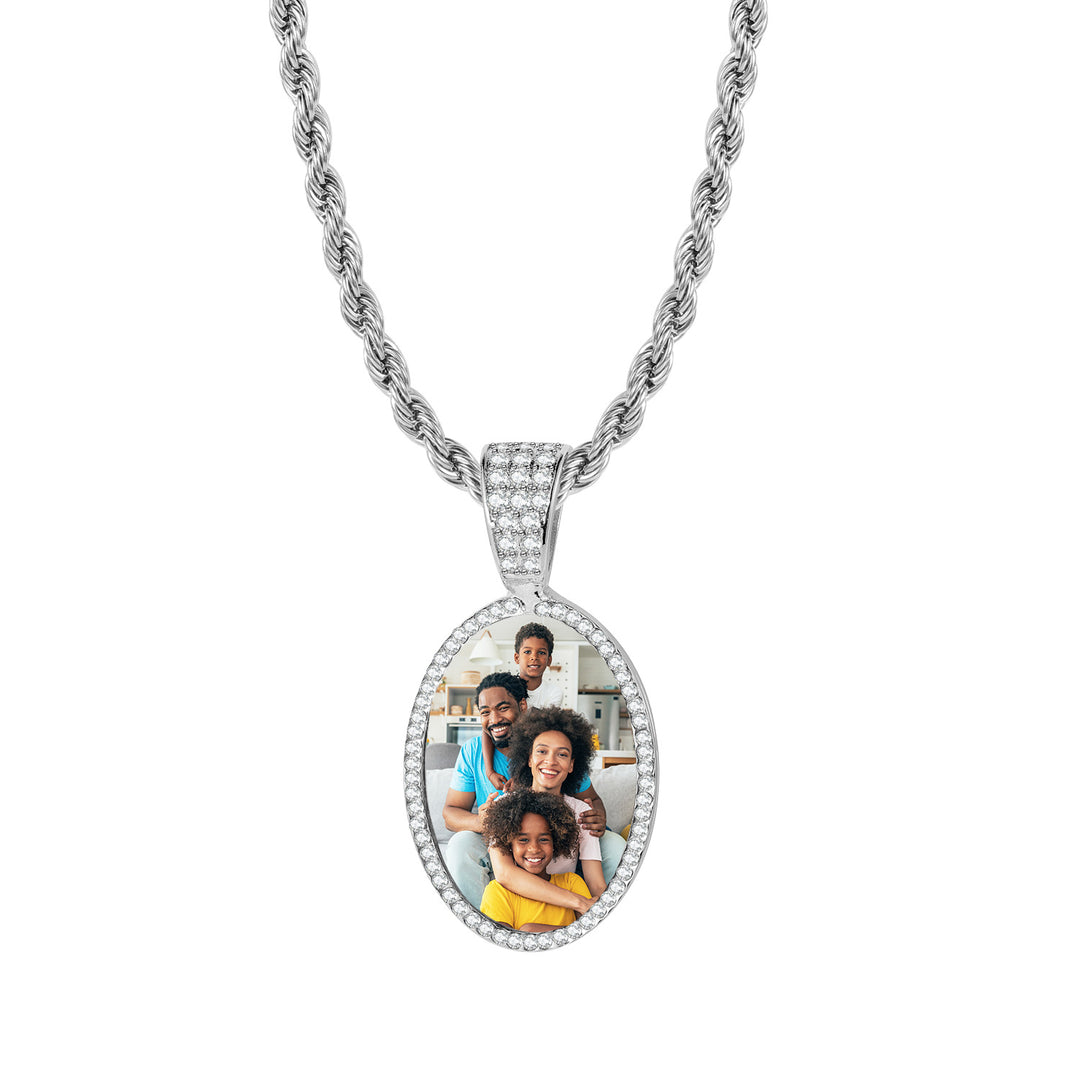 Kids Iced Photo Pendant w/ Rope Chain | Necklaces by DORADO