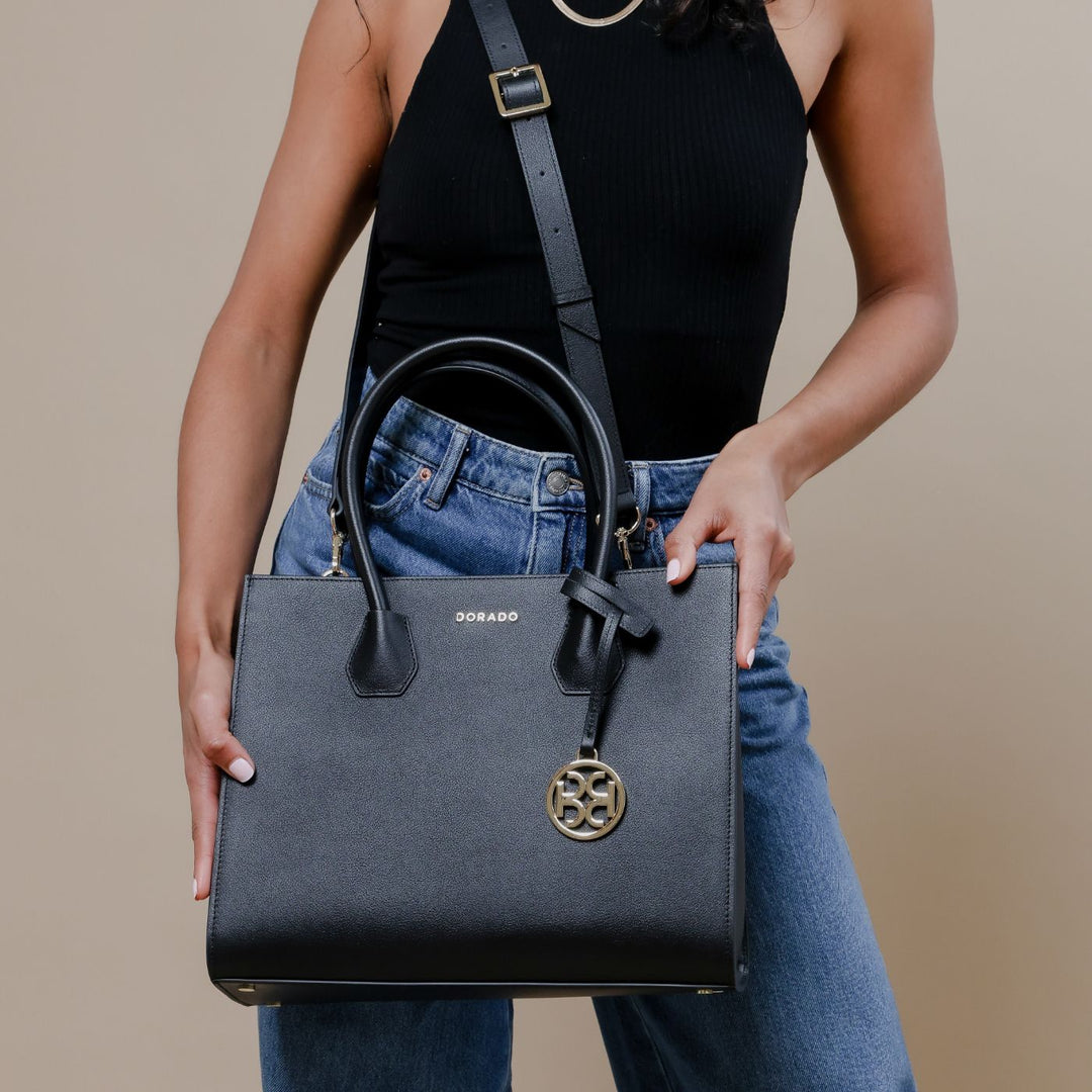 Vastella Tote Bag - Black | Handbags by DORADO