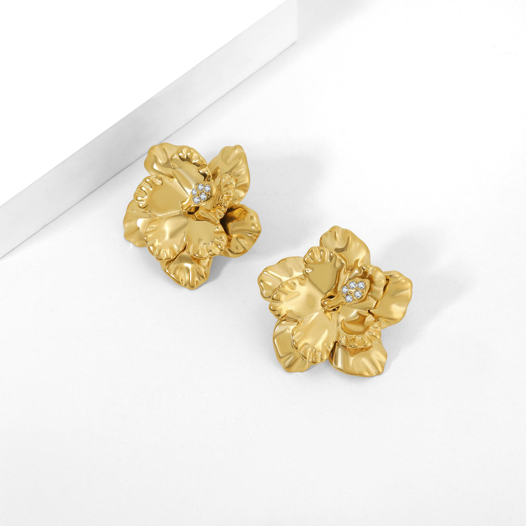 Hibiscus Petal Earrings |  by DORADO