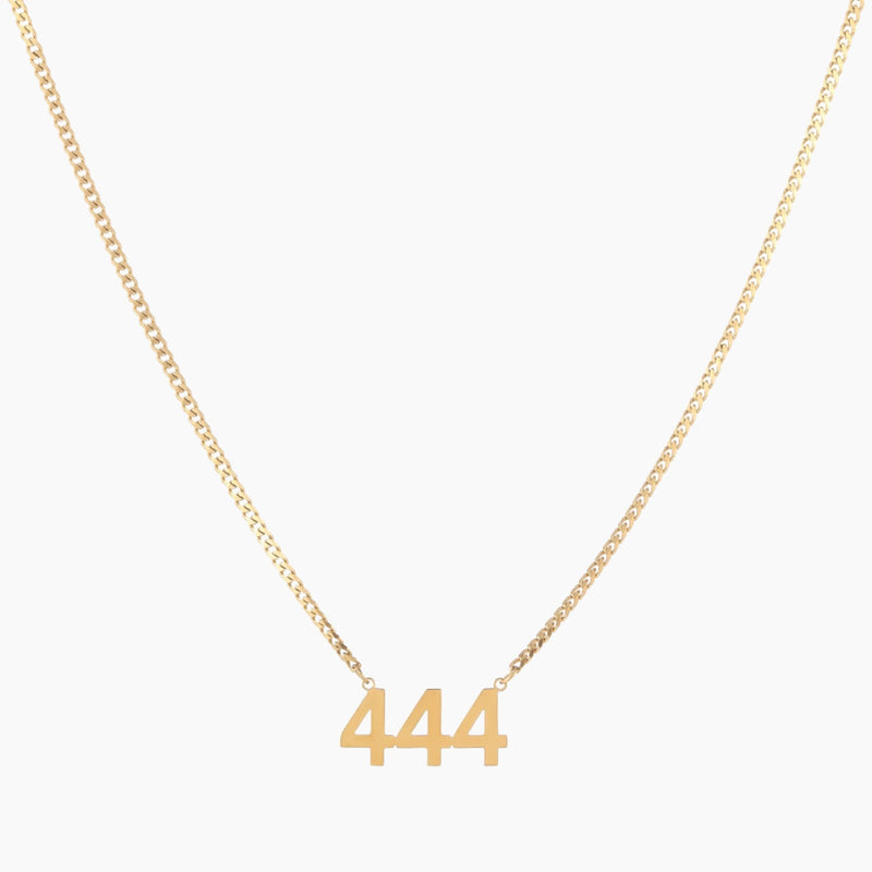 Angel Number Necklace w/ Cuban Chain | Necklaces by DORADO