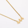 Angel Number Necklace w/ Cuban Chain | Necklaces by DORADO