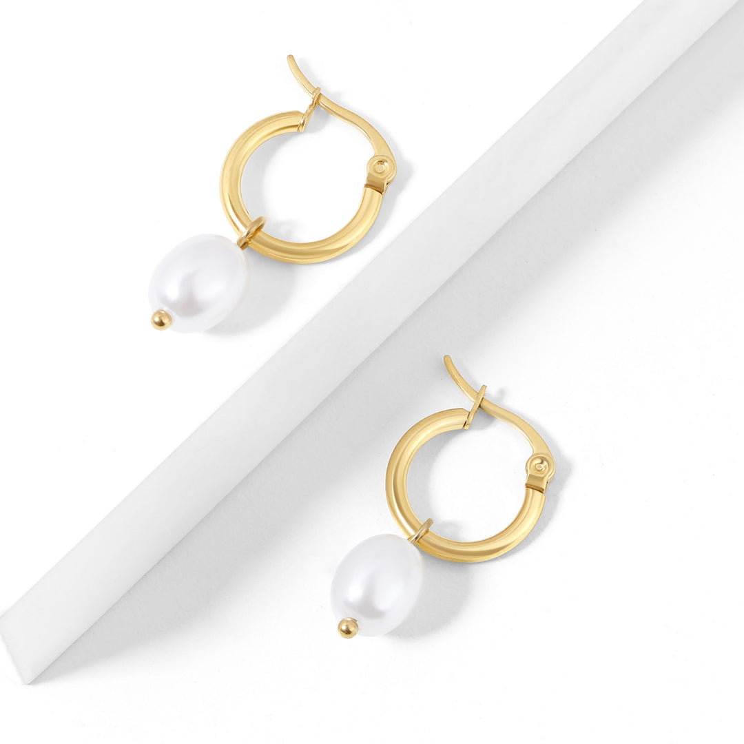 Freshwater Pearl Charm Earrings | Earrings by DORADO