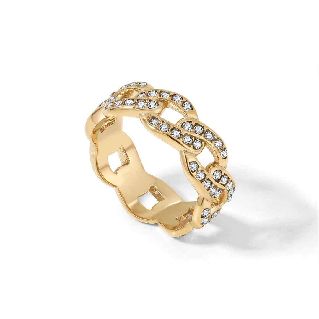 Iced Cuban Link Ring | Rings by DORADO