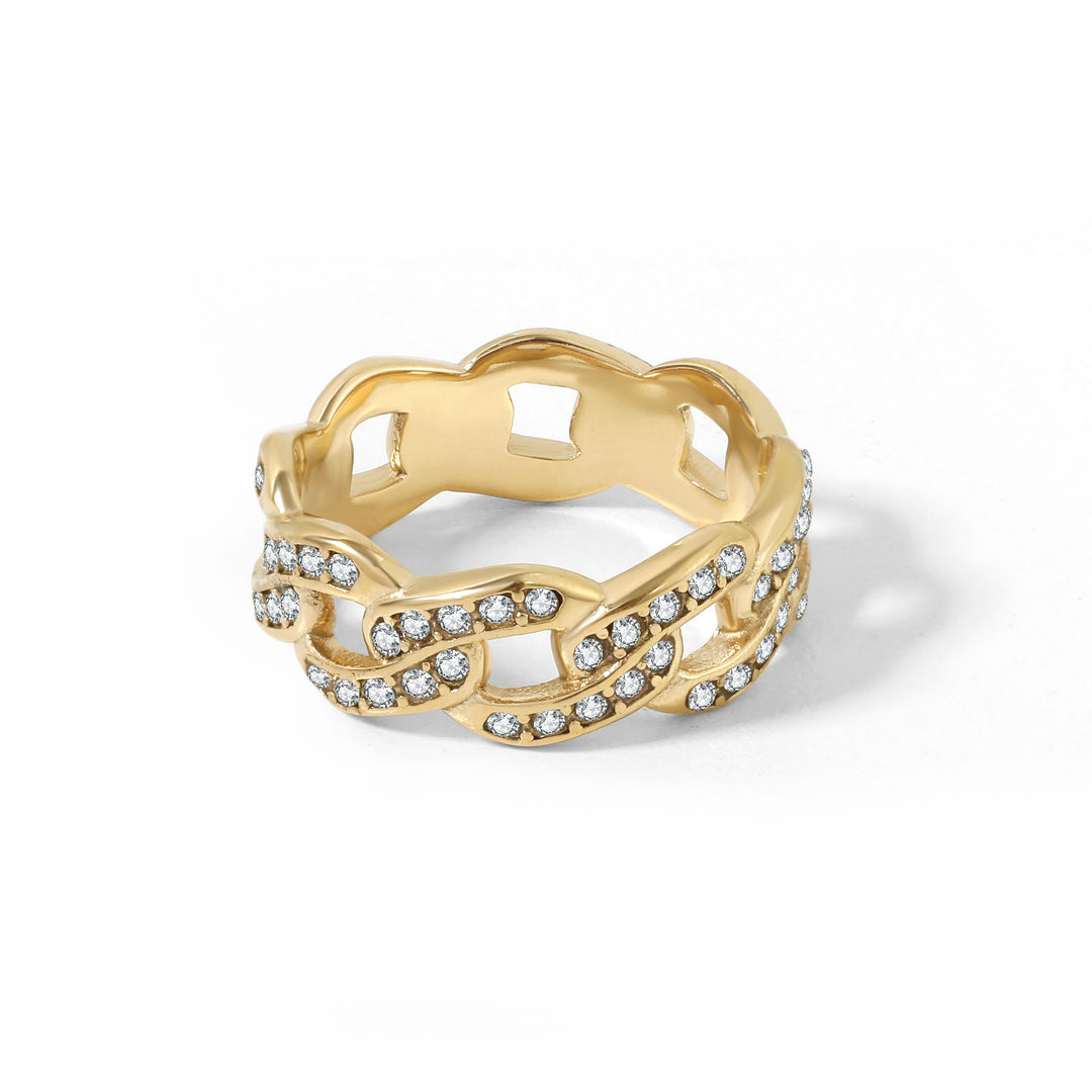 Iced Cuban Link Ring | Rings by DORADO