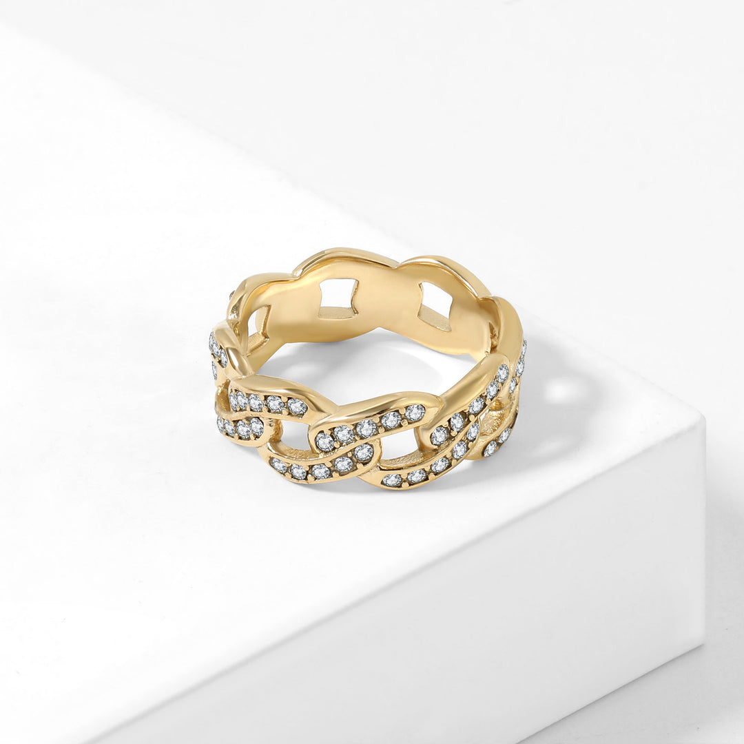 Iced Cuban Link Ring | Rings by DORADO