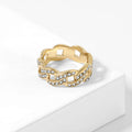 Iced Cuban Link Ring | Rings by DORADO