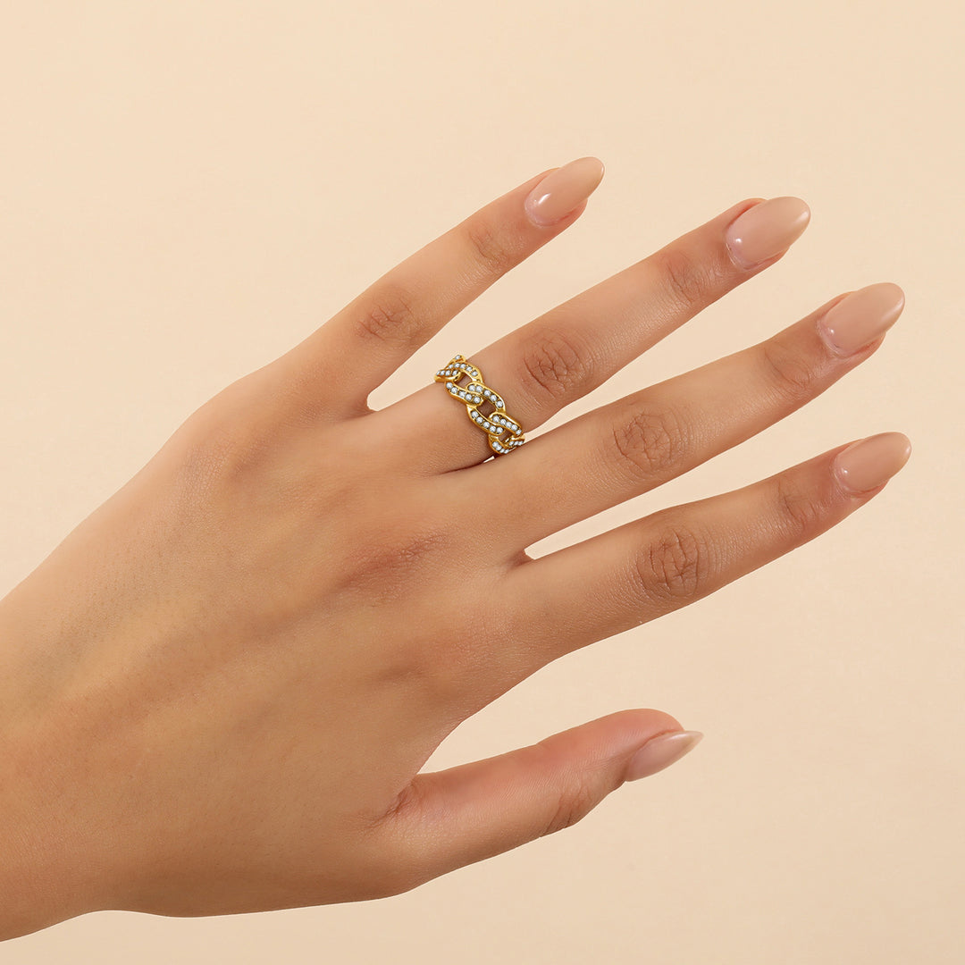Iced Cuban Link Ring | Rings by DORADO