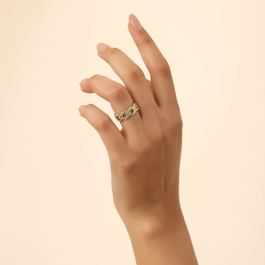 Iced Cuban Link Ring | Rings by DORADO