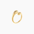 Open Twist Drop Ring