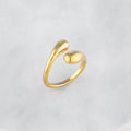 Open Twist Drop Ring