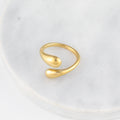 Open Twist Drop Ring