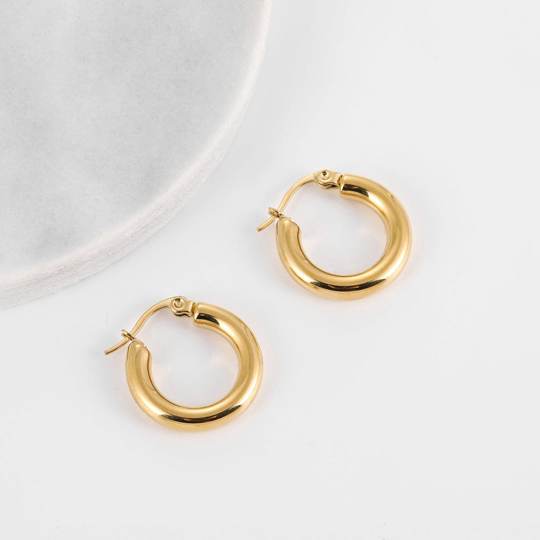 Bold Tube Hoop Earrings | Earrings by DORADO