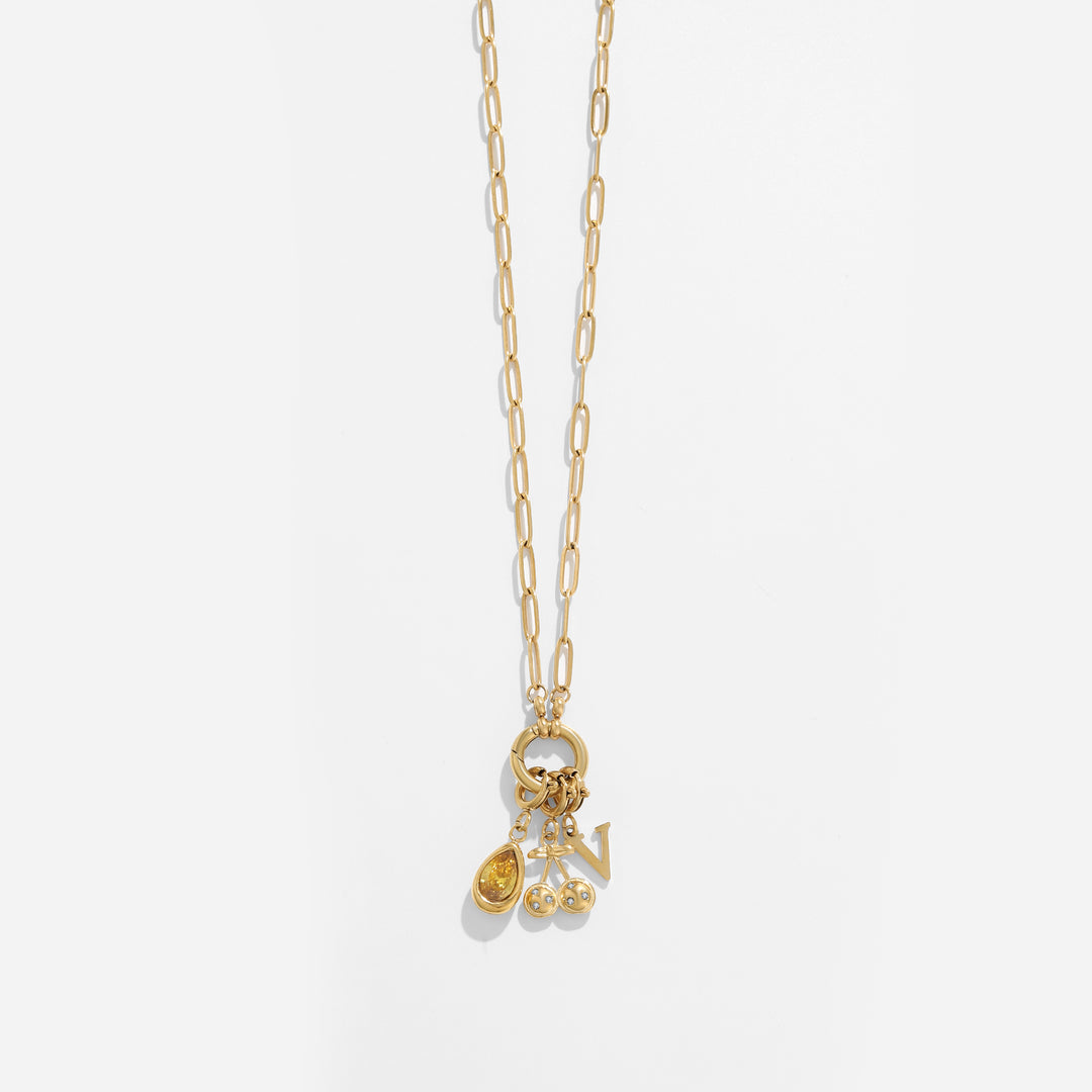 Paperclip Charm Necklace | DORADO
