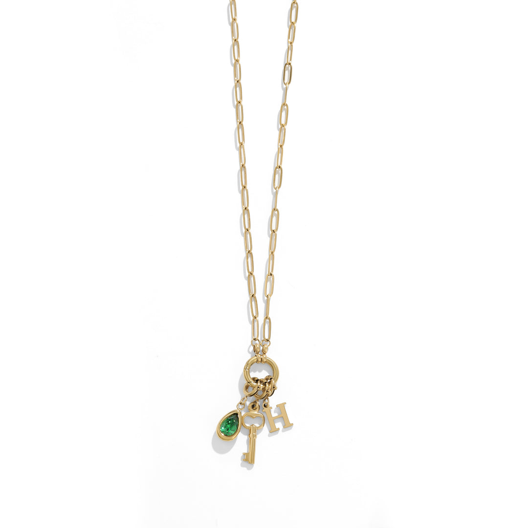 Paperclip Charm Necklace | DORADO