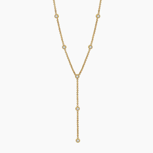 Bezel Stone Drop Necklace | Necklaces by DORADO