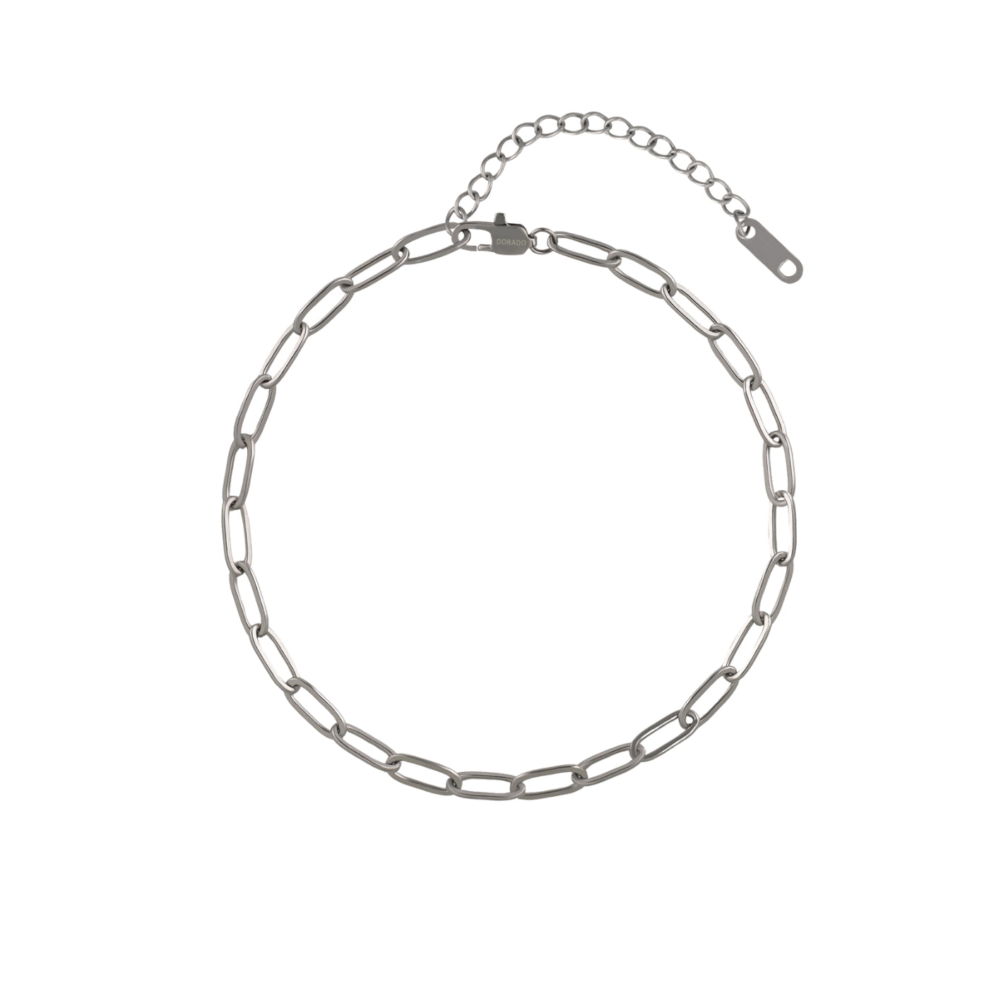 Paper Clip Anklet - 4mm | Anklets by DORADO