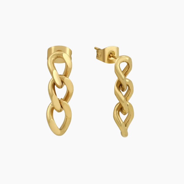 Cuban Link Drop Earrings | Earrings by DORADO