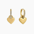Heart Huggie Hoop Earrings | Earrings by DORADO