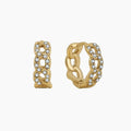 Iced Cuban Link Huggie Earrings | Earrings by DORADO