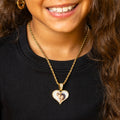 Kids Iced Photo Pendant w/ Rope Chain