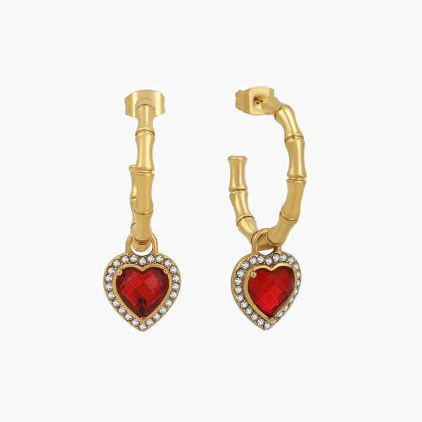 Heart Hoop Earrings | Earrings by DORADO