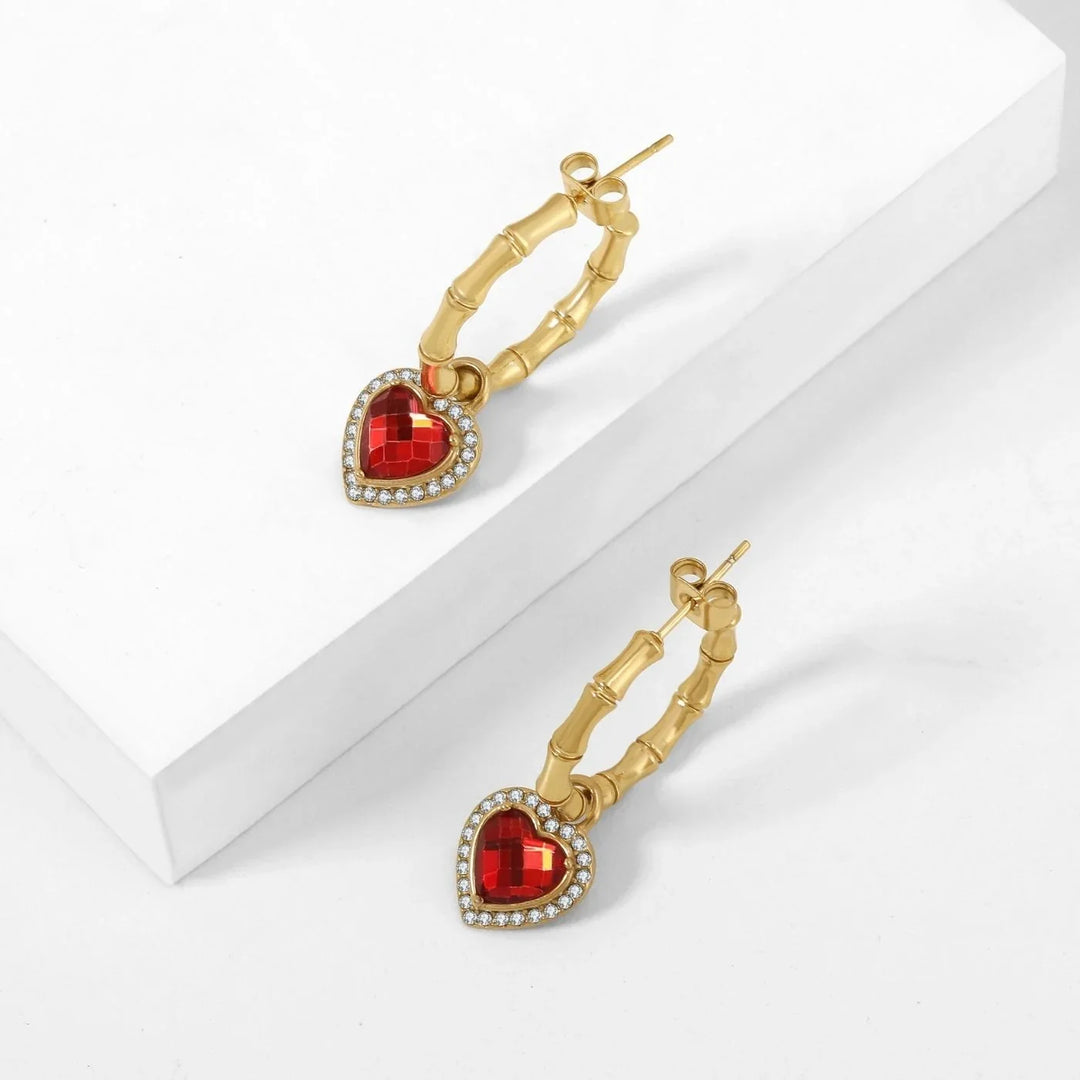 Heart Hoop Earrings | Earrings by DORADO