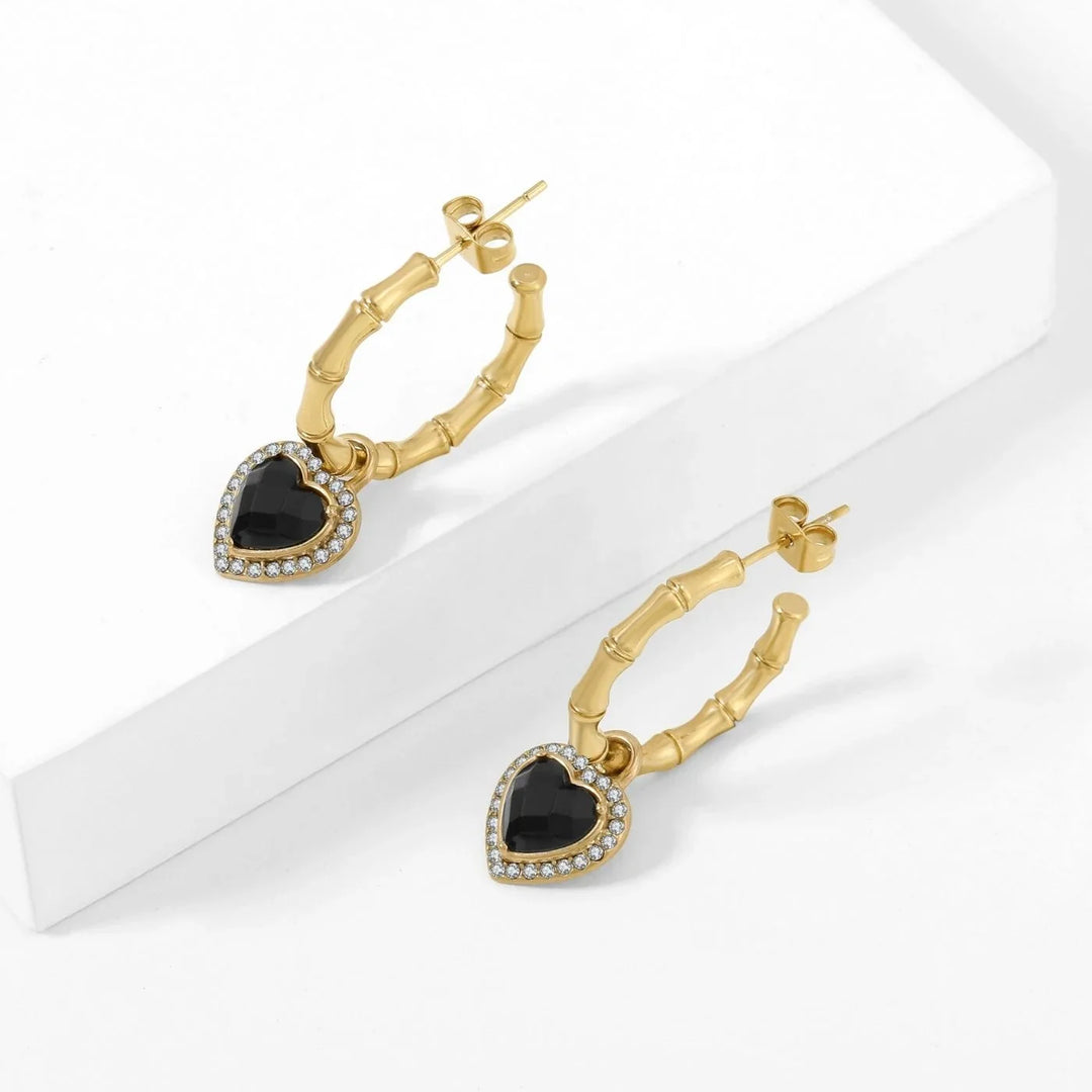 Heart Hoop Earrings | Earrings by DORADO