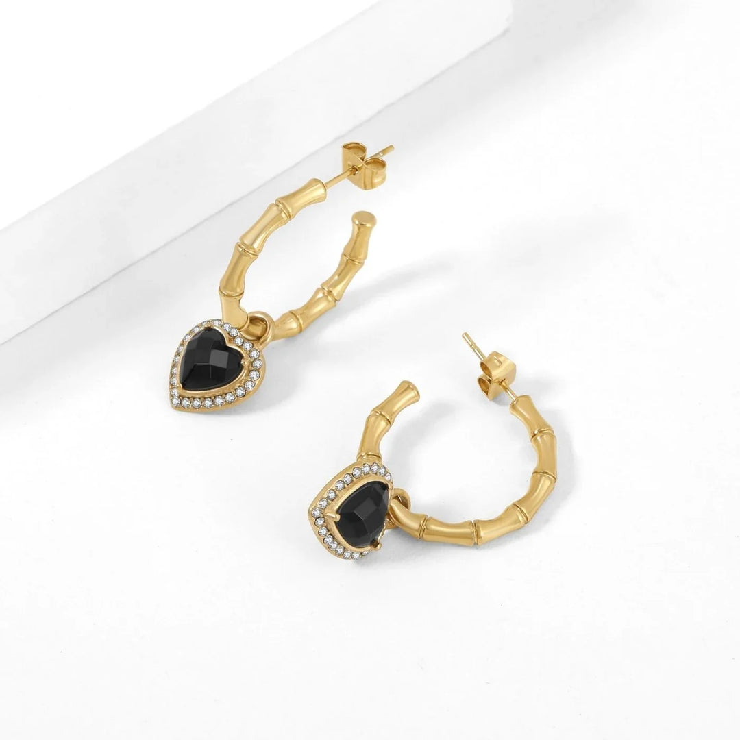 Heart Hoop Earrings | Earrings by DORADO