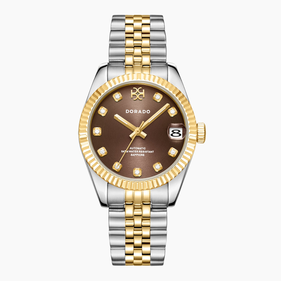 DORADO Two Tone Timeless Watch - Chocolate | Watch by DORADO
