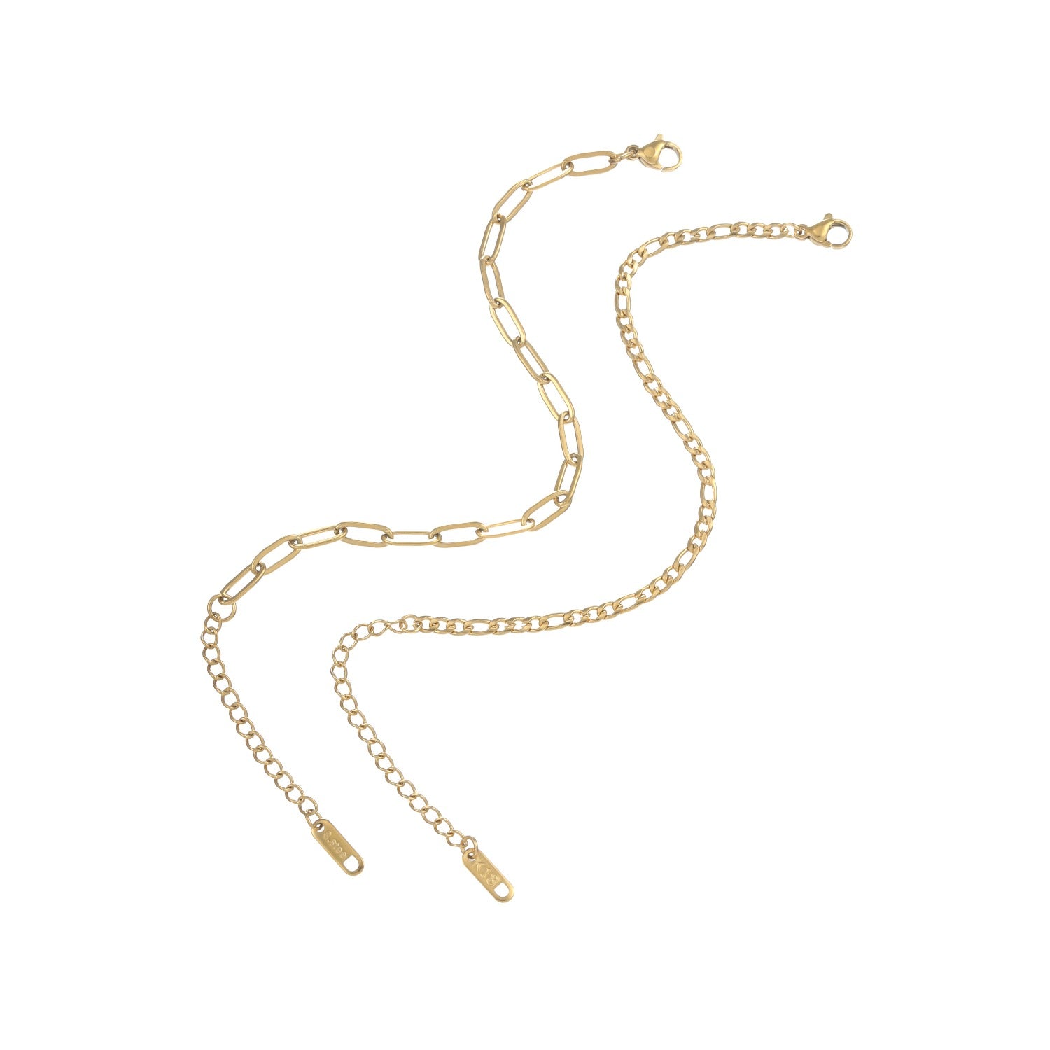 Paperclip Figaro Bracelet Set | Bracelets by DORADO