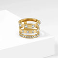 Iced Stacked Ring | Rings by DORADO