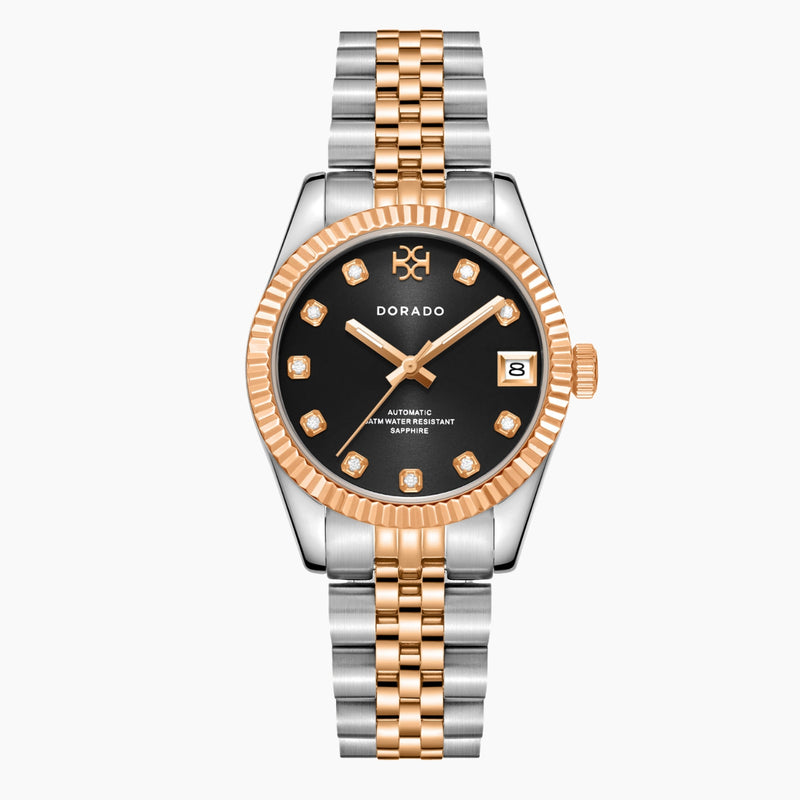 DORADO Rose Two Tone Timeless Watch - Black