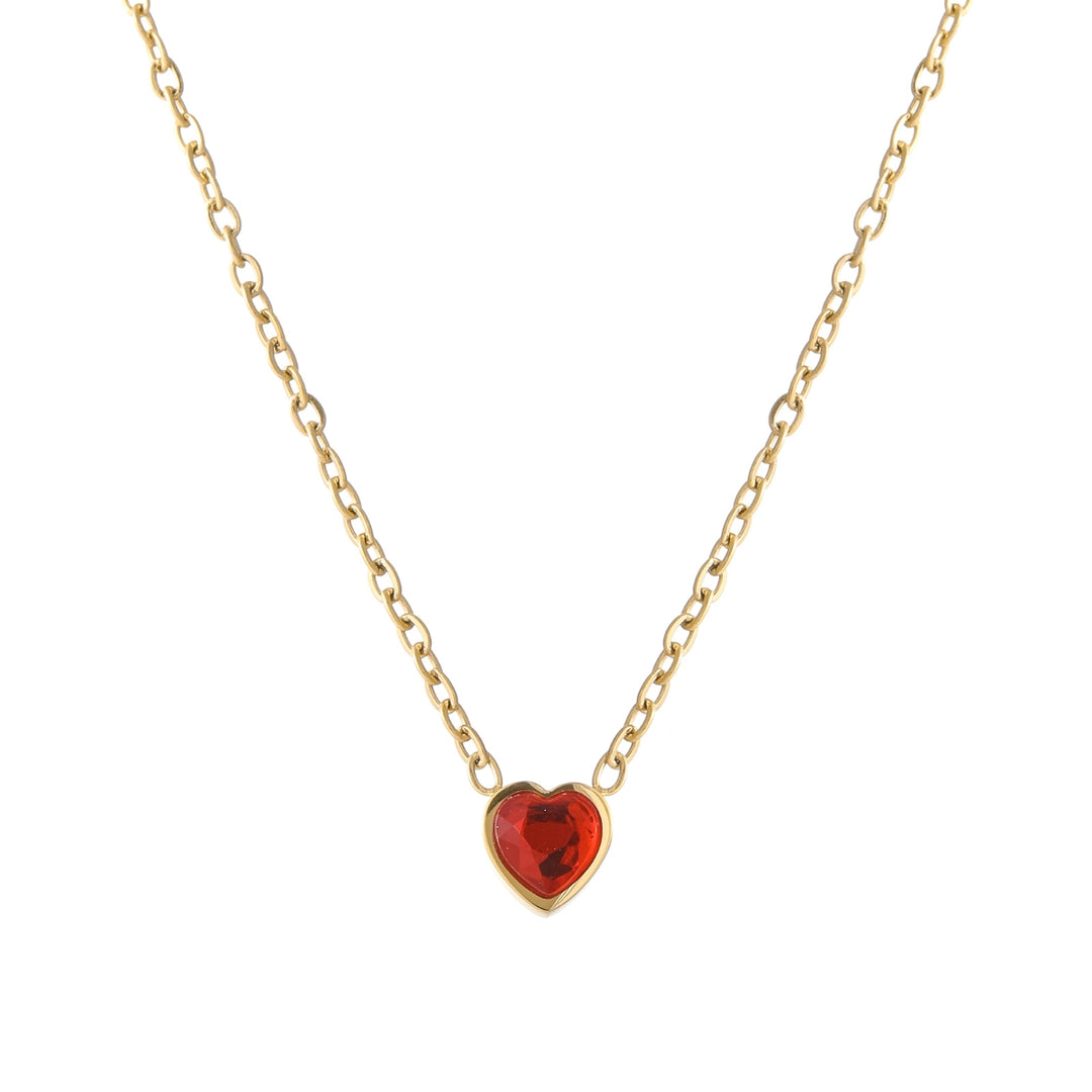 Heart Birthstone Necklace | Necklaces by DORADO