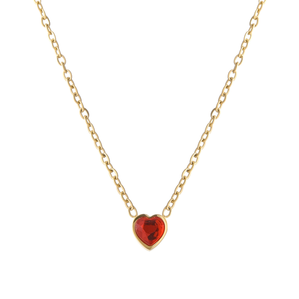 Heart Birthstone Necklace | Necklaces by DORADO