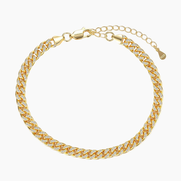 Iced Cuban Link Anklet - 5mm | DORADO