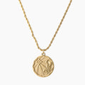 Zodiac Coin Necklace w/ Rope Chain