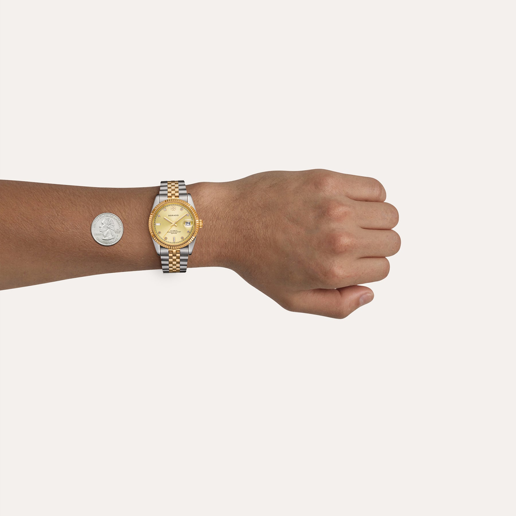 DORADO Two Tone Timeless Watch - Gold w/ SIX9 Markers | Watch by DORADO