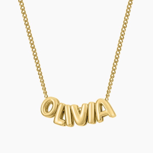 Bubble Name Necklace | Necklaces by DORADO