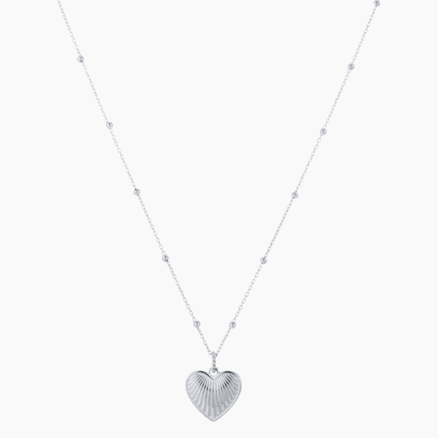 Heart Pendant Necklace w/ Satellite Chain | Necklaces by DORADO